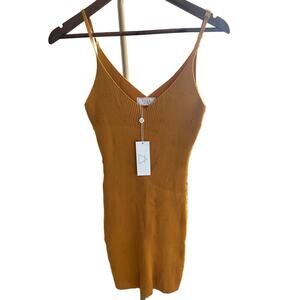 Sage The Label Size S New With Tags Ribbed with flowers mini dress!